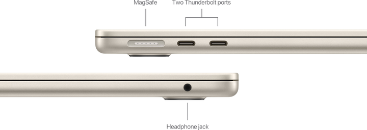 Ноутбук Apple MacBook Air 13,6&quot; M3 2024 Late Starlight (MC8J4)  Фото №4